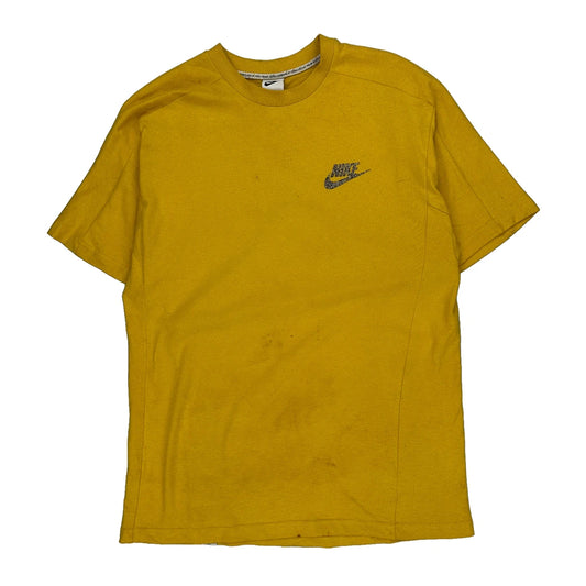 Nike T-Shirt - Medium Yellow Cotton