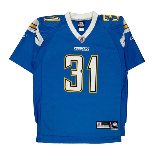 Los Angeles Chargers Reebok Nfl Jersey - Large Blue Polyester