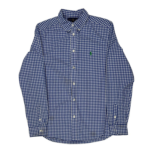 Age 13-14 Ralph Lauren Checked Shirt - XL Blue Cotton