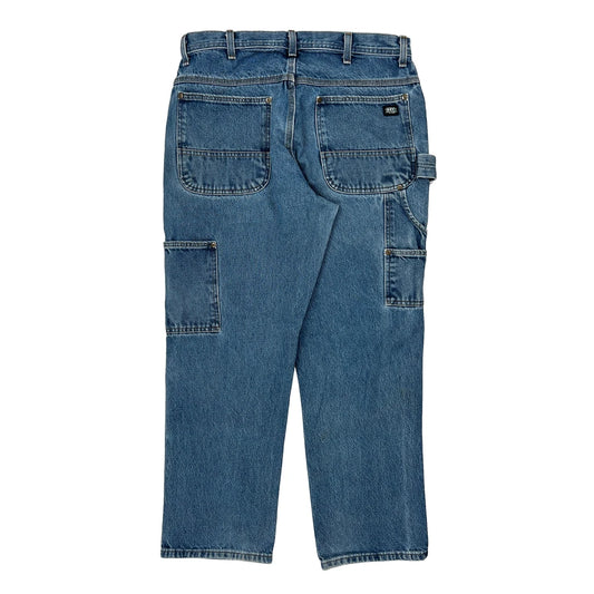 Key Double Knee Carpenter Jeans - 32W 30L Blue Cotton