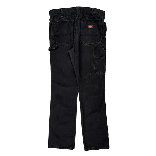 Dickies Carpenter Trousers - 34W 32L Black Cotton