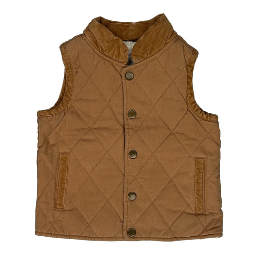 Vintage Age 1-2 Yrs Tommy Bahama Gilet - XS Brown Cotton