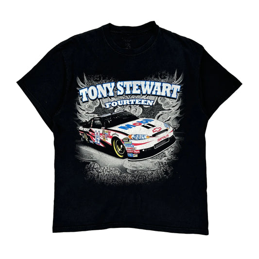 Tony Stewart Unbranded Nascar T-Shirt - Medium Black Cotton