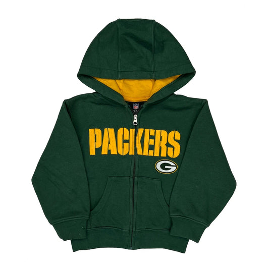 Vintage Age 4 Nfl Packers Hoodie - XS Green Cotton