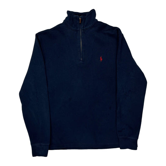 Polo By Ralph Lauren 1/4 Zip - Small Navy Cotton