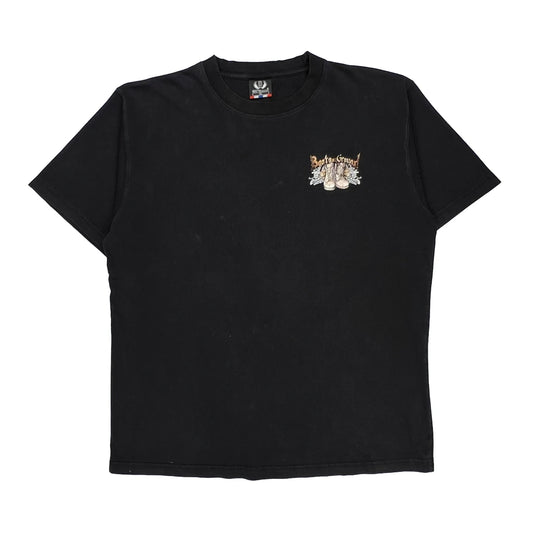 Boots On The Ground Bat Graphic T-Shirt - XL Black Cotton