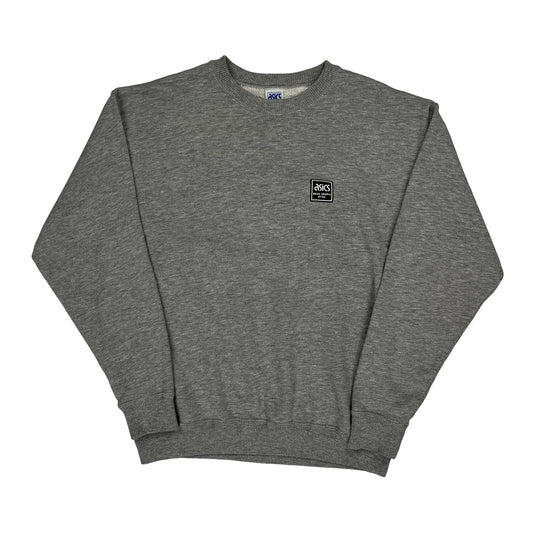Asics Sweatshirt - Medium Grey Cotton Blend