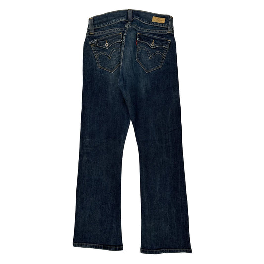 Levis Flared Jeans - 32W UK 10 Dark Wash Denim
