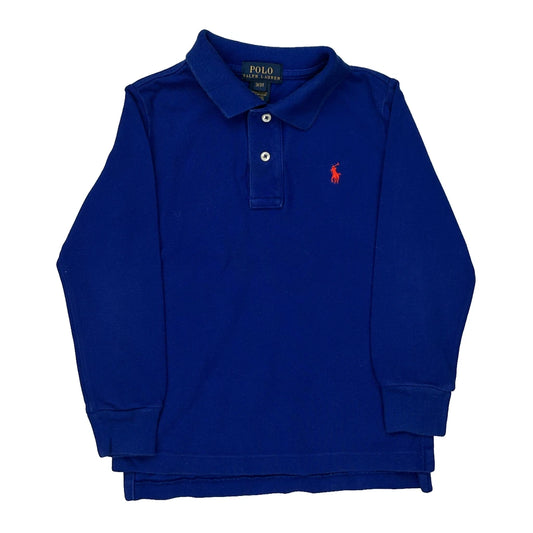Age 3 Polo By Ralph Lauren Polo Shirt - 3XS Blue Cotton