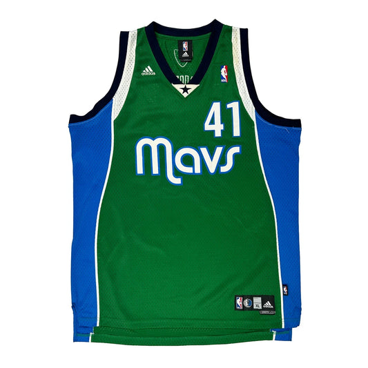 Dallas Mavericks Adidas Nba Jersey - XL Green Polyester