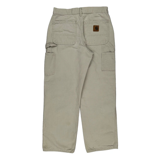 Carhartt Carpenter Trousers - 32W 29L Beige Cotton