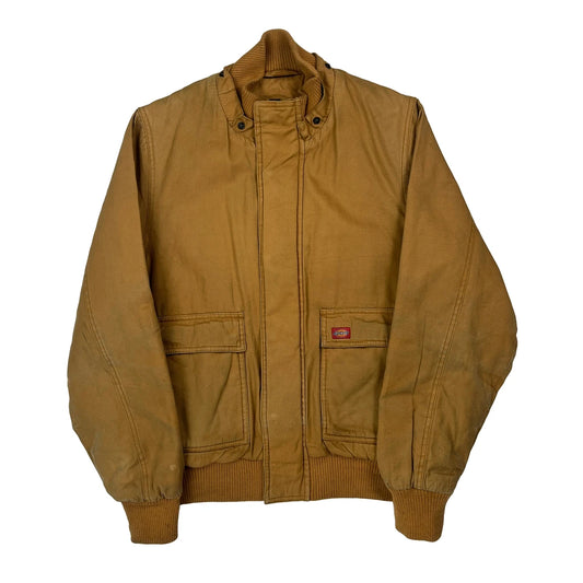 Dickies Workwear Bomber Jacket - Small Brown Cotton