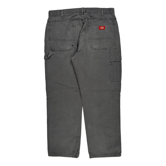 Dickies Carpenter Trousers - 36W 31L Grey Cotton