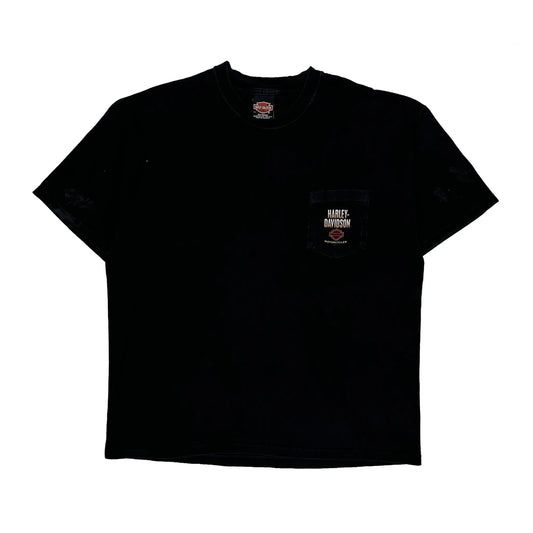 Appleton, Wi Harley Davidson Graphic T-Shirt - XL Black Cotton