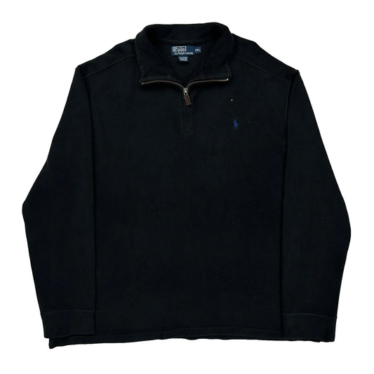 Polo By Ralph Lauren 1/4 Zip - 2XL Black Cotton