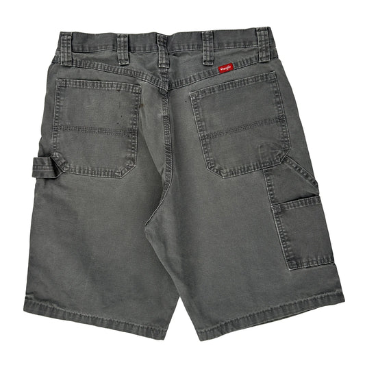Wrangler Carpenter Shorts - 34W 11L Grey Cotton