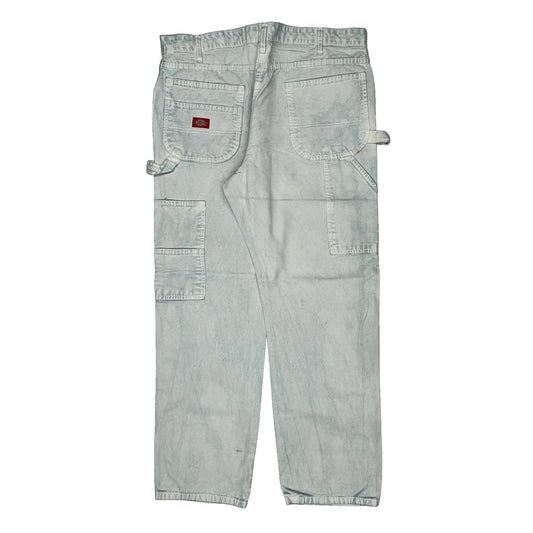 Vintage Dickies Carpenter Trousers - 35W 31L Light Wash Cotton