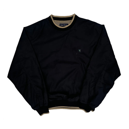 Vintage Nautica Windbreaker - Large Navy Polyester