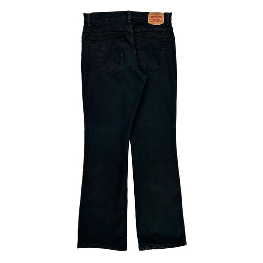 Relaxed Boot Cut 550 Levis Jeans - 31W UK 12 Black Cotton Blend