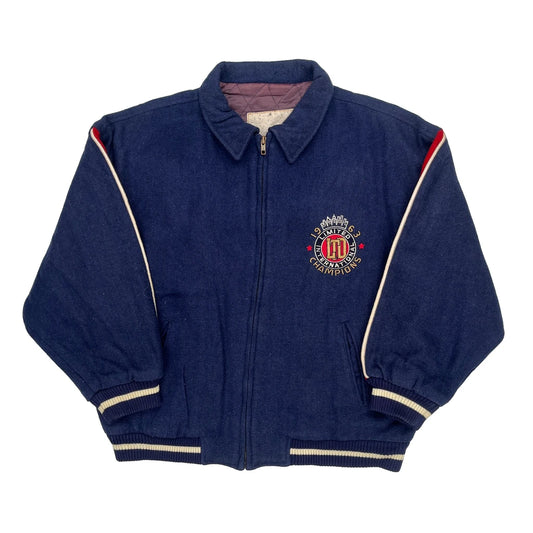 World Class Athletic Club Member USA Limited Graphic Varsity Jacket - Small Red Wool Blend