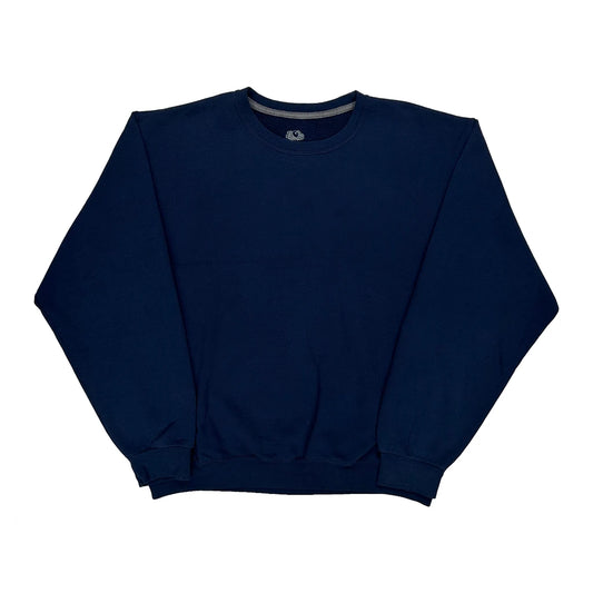 Blank Fruit Of The Loom Sweatshirt - Large Navy Cotton