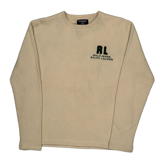 Polo By Ralph Lauren Jumper - Large Beige Cotton