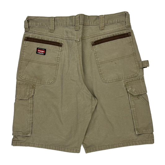 Wrangler Cargo Carpenter Shorts - 36W 10L Khaki Cotton