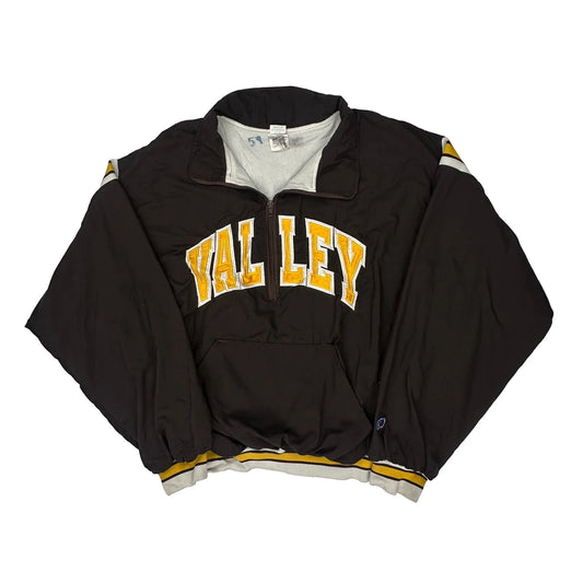Valley Cliff Keen Spellout Varsity Jacket - 2XL Black Polyester