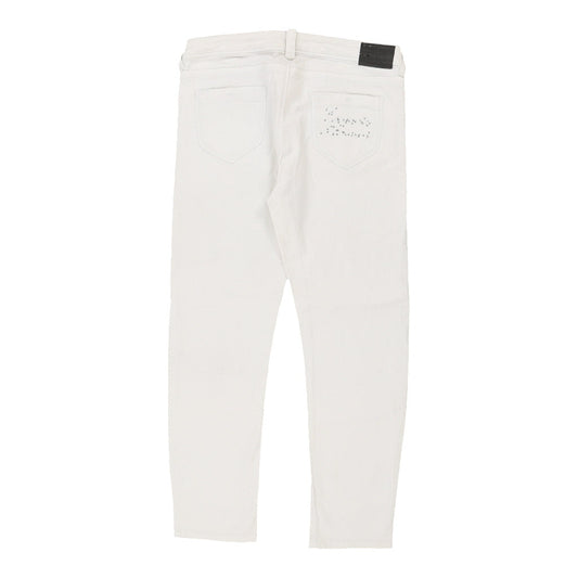 New Cameron Emporio Armani Jeans - 32W UK 10 White Cotton
