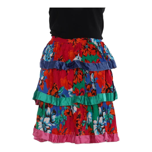 Vintage multicoloured Unbranded Midi Skirt - womens 26" waist