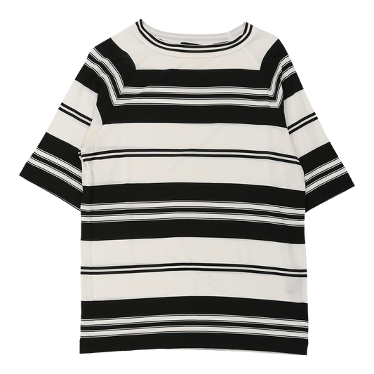 Giorgio Armani Striped T-Shirt - Medium Black & White Viscose