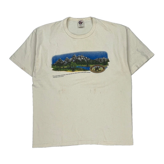 S.O.S. Graphic T-Shirt - 2XL Cream Cotton