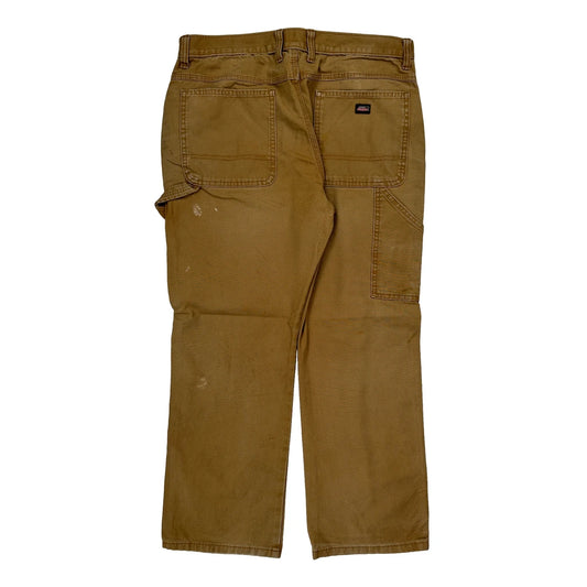 Dickies Carpenter Trousers - 36W 30L Brown Cotton