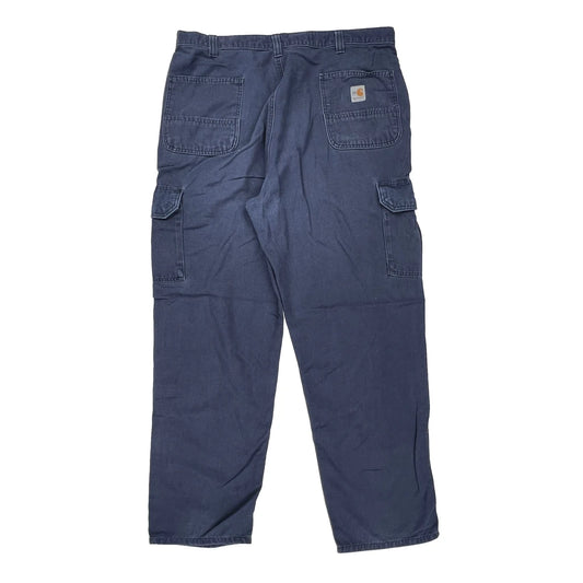Carhartt Cargo Trousers - 36W 32L Blue Cotton