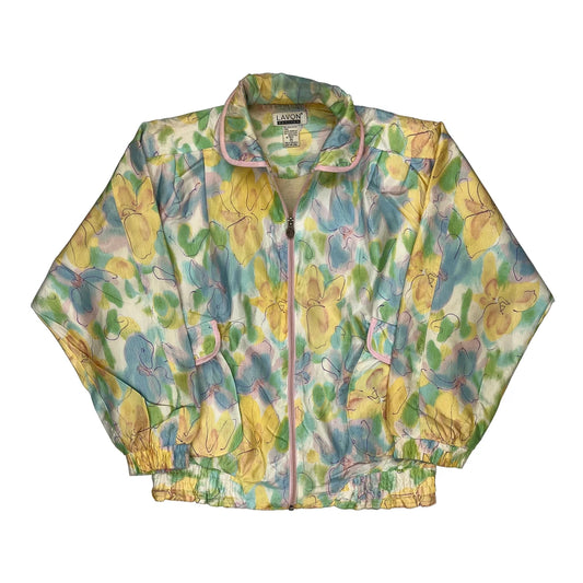 1980'S Lavon Floral Shell Jacket - Medium Multicoloured Polyester