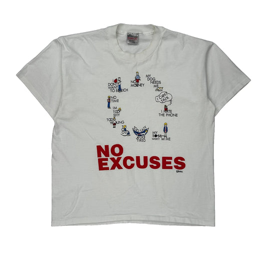 Oneita T-Shirt - XL White Cotton Blend