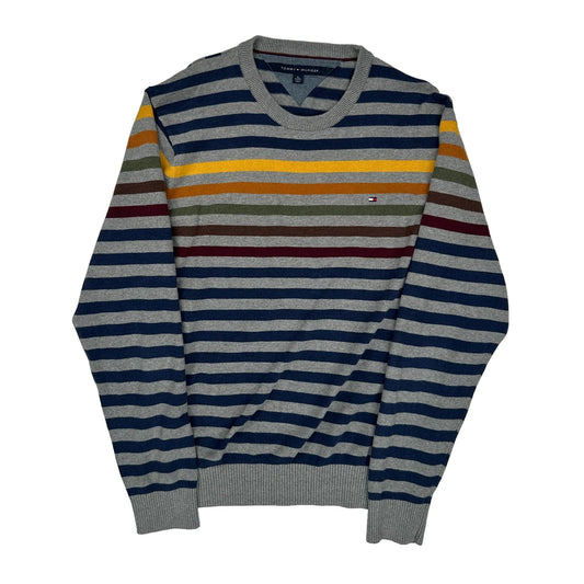 Tommy Hilfiger Striped Jumper - XL Multicoloured Cotton