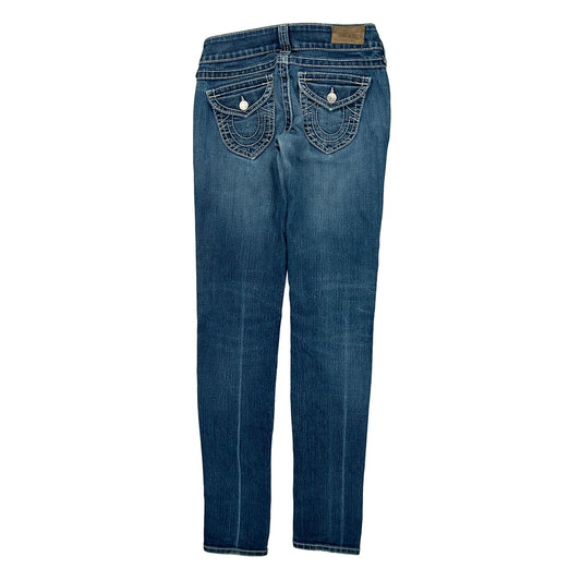 Made In Usa True Religion Jeans - 30W UK 6 Blue Cotton Blend