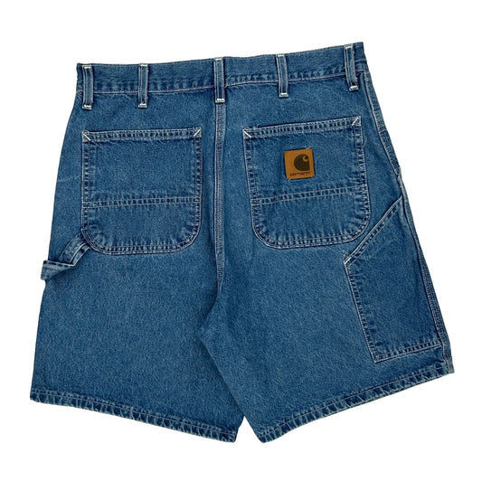Carhartt Carpenter Shorts - 32W 8L Blue Cotton