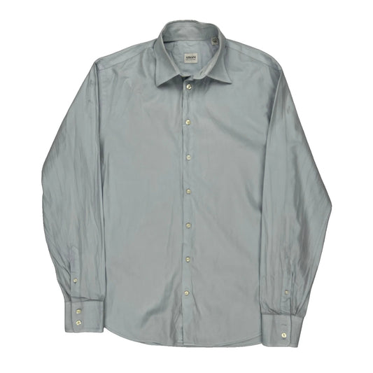 Armani Shirt - Large Blue Cotton