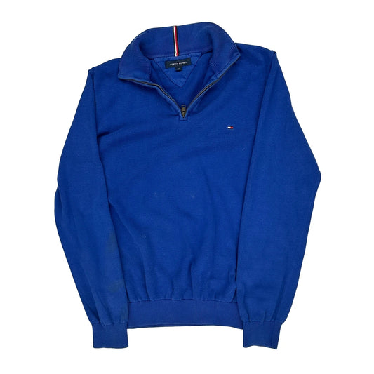 Tommy Hilfiger 1/4 Zip - Large Blue Cotton