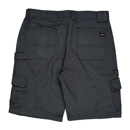 Dickies Cargo Shorts - 34W 11L Grey Cotton Blend