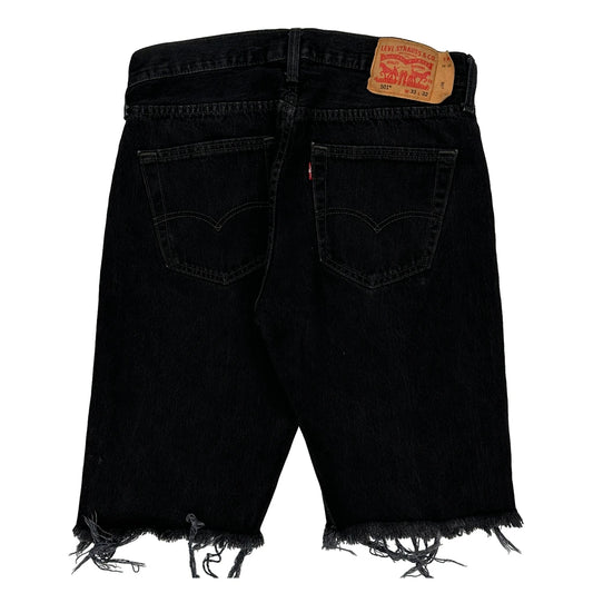 501 Levis Denim Shorts - 31W 10L Black Cotton