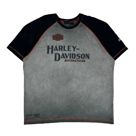 Motorcycles Harley Davidson Graphic T-Shirt - 2XL Grey Cotton