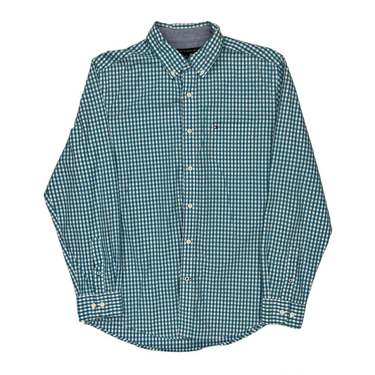 Tommy Hilfiger Checked Shirt - Medium Blue Cotton