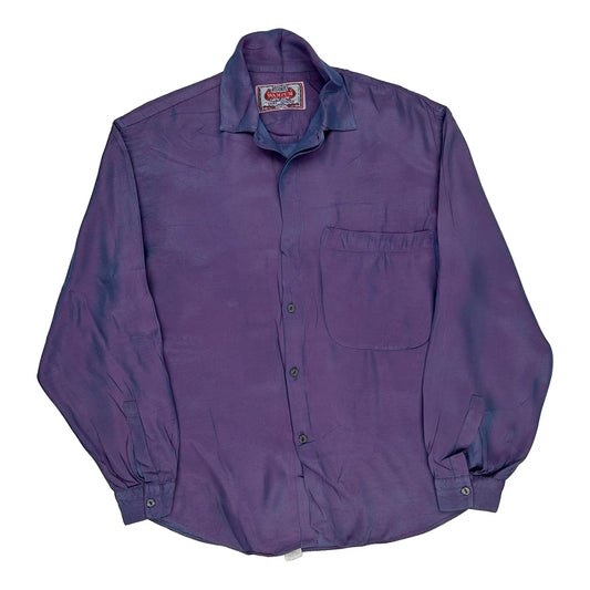 Wampum Shirt - Medium Purple Silk