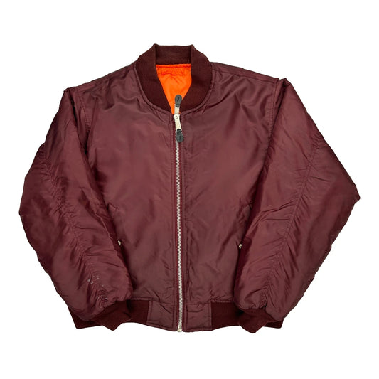 Unbranded Bomber Jacket - Large Orange Nylon