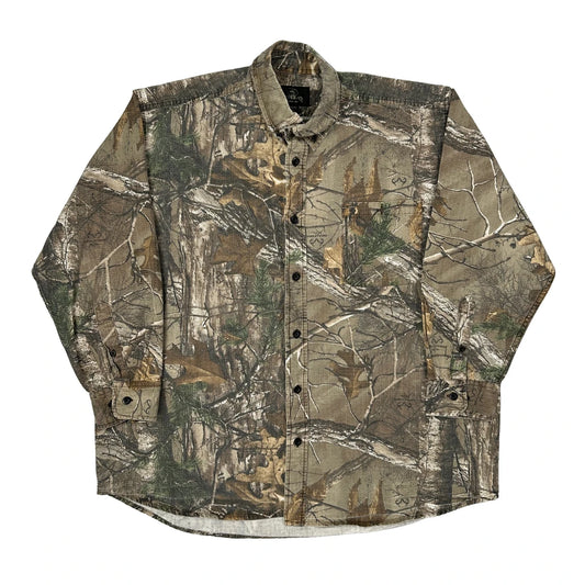 Vintage Red Head Camo Shirt - XL Camo Cotton