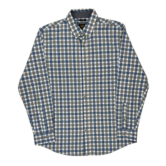 Lee Checked Shirt - Large Blue Cotton