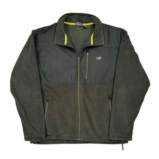 New Balance Fleece Jacket - Large Grey Polyester